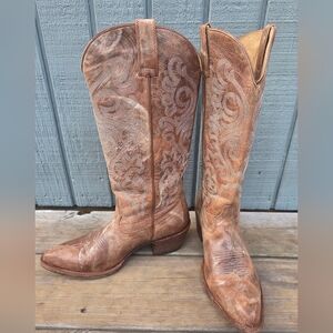 Shyanne Brown Heeled Pointed Toe Boots